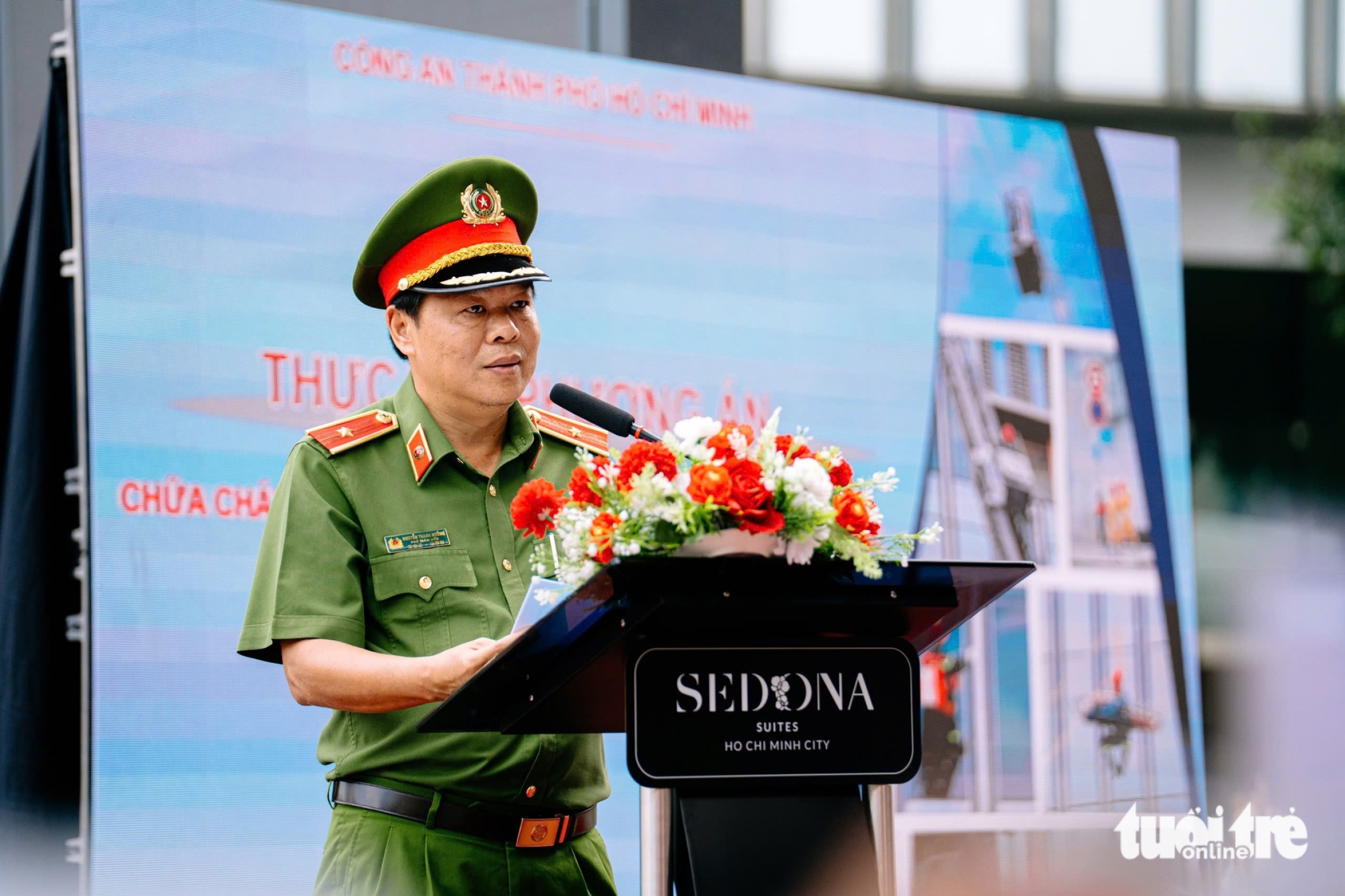 西贡中心大楼的消防和救援演练